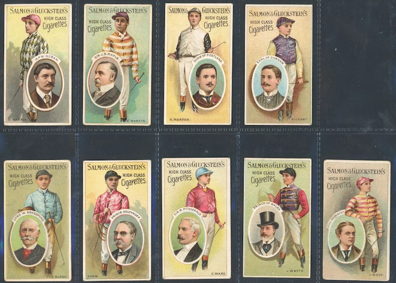 1900 SALMON & GLUCKSTEIN OWNERS & JOCKEYS SERIES COMPLETE SET 19/20 RARE prewar