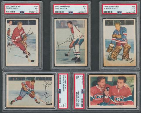 1953-54-Parkhurst-hockey-cards-set-lot-for-sale