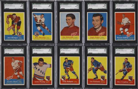 1957-58-1958-Topps-set-lot-hockey-for-sale-a-vendre