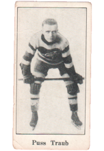1923 V128-1 Paulin's Candy #23 Puss Traub hockey pre war card