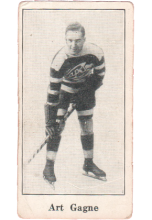 1923 V128-1 Paulin's Candy #31 Art Gagne show de cartes hockey montreal