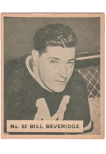 1936-37 1937 v356 world wide gum WWG #82 Bill Beveridge Goalie