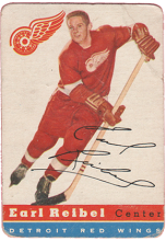 1954-55 Topps #52 Earl Reibel hockey card rc rookie for sale