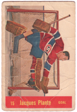 1957-58 Parkhurst Jacques Plante rc rookie #M15 Goalie HOF for sale hockey card