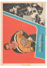 1963-64 topps #8 ed westfall rookie rc hockey card for sale a vendre